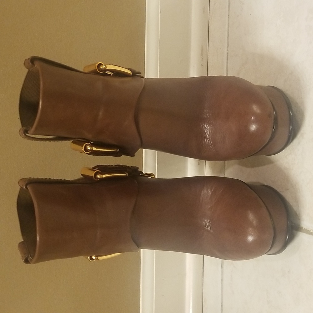 Donald J Pliner brown boots size 6.5M EUC...high heel sexy boots - Picture 2 of 16